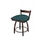 Holland Bar Stool Co 18" Low Back Swivel Vanity Stool, Bronze Finish, Graph Tidal Seat 82118BZ022 - alternate 1